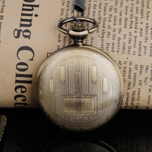 Vintage Retro Bronze Hand Wind Mechanical Pocket Watch Pendant Necklace Jewelry Fob Watch Men Women Clock PJX1433