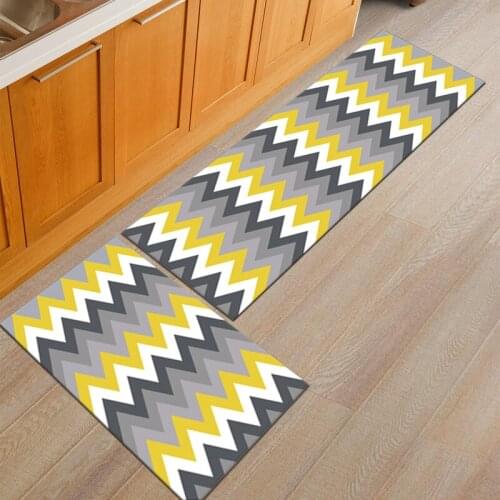 Waterproof Oil-Proof Rug Modern Simple Kitchen Mat Entrance Hallway Mat Anti-Skid Bathroom Carpet Long Carpet Bedside Bianket