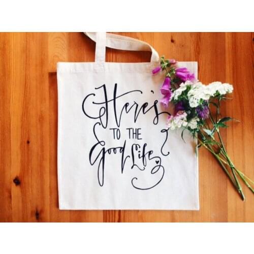 Filled With Joy Wedding Welcome Bag Everyday Tote Bag Baby Shower Gift Bag shopping bags handbag with zipper grocery boho bag