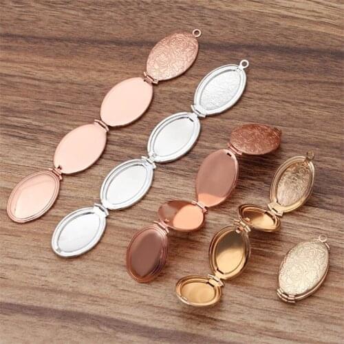 1pc 20x33mm Photo Floating Locket Pendant Heart Charms 4 layers stacked Photo Box for DIY Memory Necklace Jewelry Making