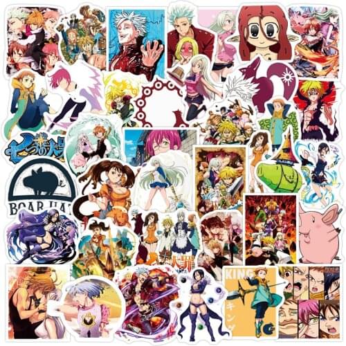 10/30/50PCS Trendy Japanese Anime Zhang Xins Seven Deadly Sins Graffiti Decoration Suitcase Guitar Waterproof Sticker Wholesale