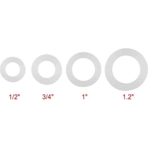 12Pcs Flat Gaskets O-ring Silicone oring Sealing Assortment Washers for Bellows Hoses Sealing Grommet 4 Sizes White Best Price