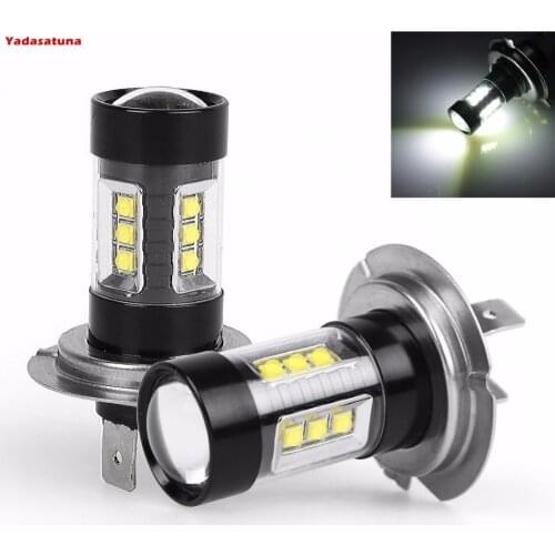 2*499 H7 PX26d 80 W Proyector LED de alta potencia CREE Chips bombilla faro antiniebla luz de conduccion diurna DRL Blanco