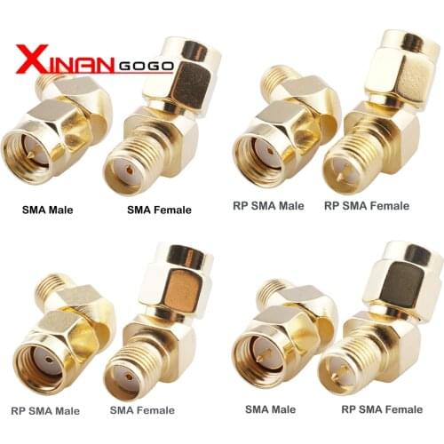 2PCS RF Adapter SMA to SMA 45/135 Degree Gold-Plated Sma Male to Female Coaxail Connector Jack to Plug
