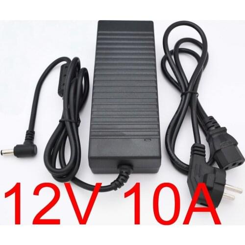 25PCS 12V10A High quality IC program AC 100V-240V Converter Adapter DC 12V 10A Power Supply DC 5.5mm x 2.1mm-2.5mm US /EU/UK /AU