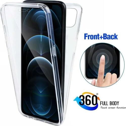 360° Full Clear Case For Apple iphone 12 mini 12 Pro max 12Promax 12mini transparent Soft Silicone Mobile Phone cover Coque