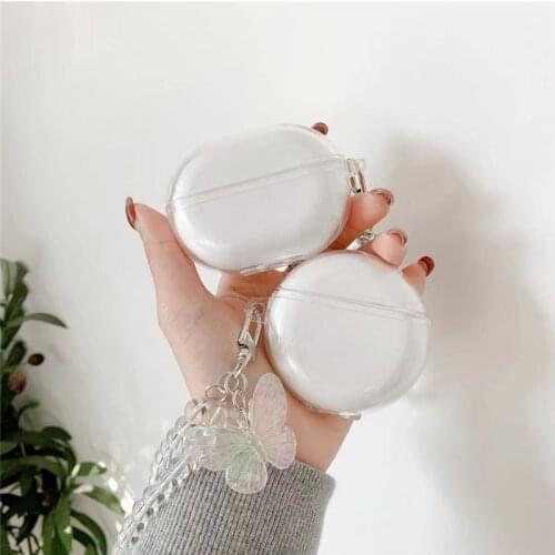 3D Butterfly Bracelet Plastic Case for Huawei Freebuds 3 Freebuds Pro Wireless Bluetooth Headset Transparent Cover Gift