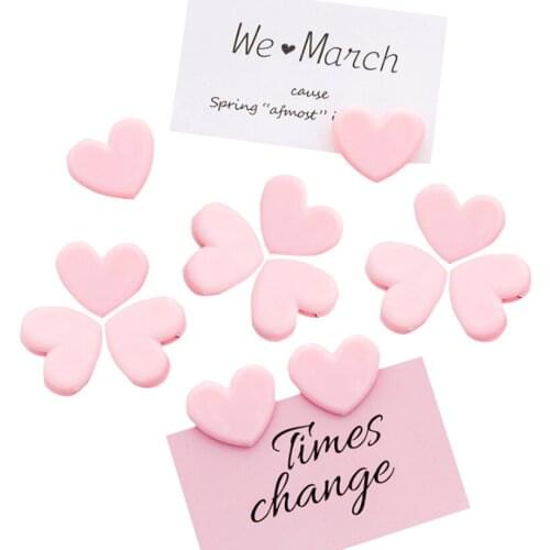 5pcs/lot Pink lovely heart photo clip Heart wing clip convenience clip Paper Clips for book School Party Supplies Gift for Girls