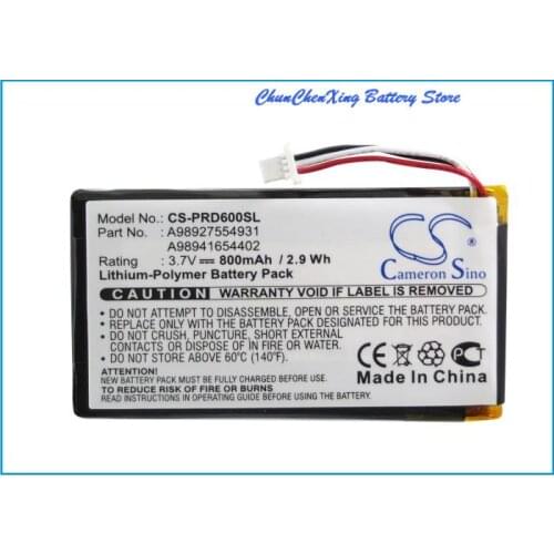 Cameron Sino 800mAh Battery A98927554931, A98941654402 for Sony PRS-600, PRS-600/BC, PRS-600/RC