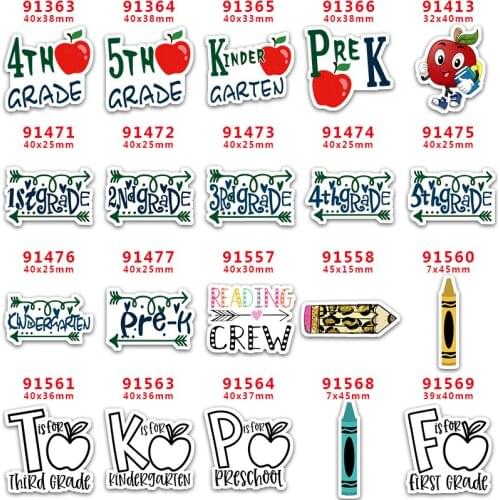 DIY Decoration Crafts Accessories 10pcs Per BACK TO SCHOOL Planar Resin PR91363