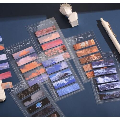 100Sheets Universe Series Memo Pad Sticky Notes Stationery Sticker Index Posted Planner Notepads Office School Students Supplies