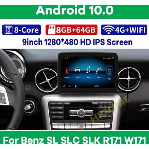 9“ 8Core CPU 8G RAM Android 10 Car Multimedia Player for Mercedes Benz SL SLC SLK R171 W171 2011-2018 Radio GPS Navigation