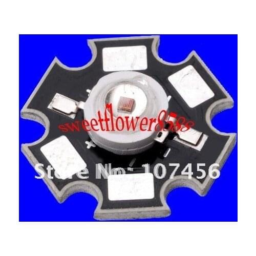 Free shipping 20pcs 1W High-Power red star LED 70Lm 1 watt lamp 20pcs