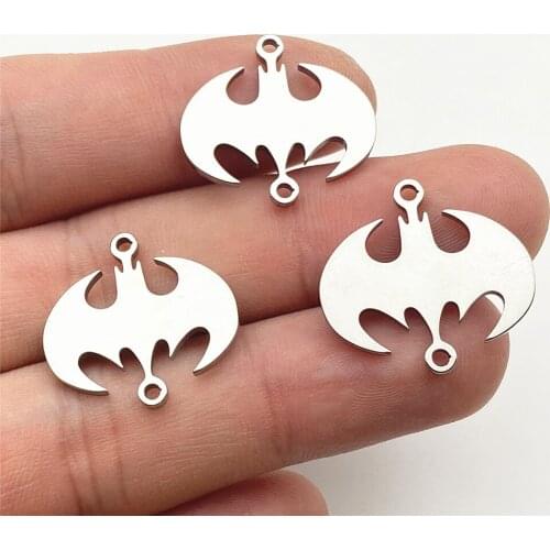 Bat Pattern pendant rustproof Skin-friendly Diy Bracelet finding Christmas Bat Charm For Man Jewelry Making Diy Handmade Jewelry