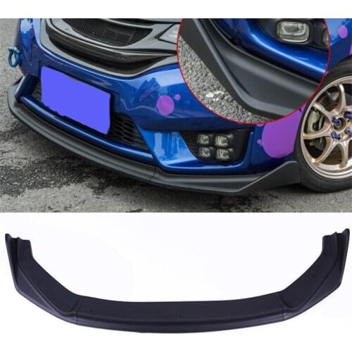 CEYUSOT For 3PCS Honda Fit Jazz Car Front Bumper Lip Body Kit Diffuser Deflector Spoiler Splitter Lip Guard Jazz Spoiler 2014-17