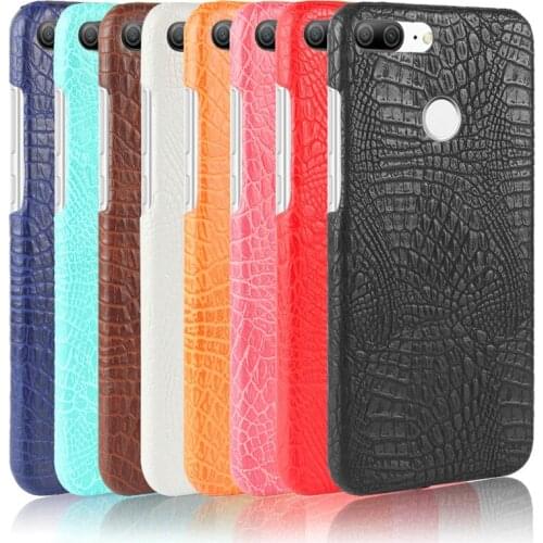 Huawei Honor 9 Lite Case Crocodile Grain Hard PC+PU Leather Surface Back Cover Hard Case for Huawei Honor 9 Lite 2017 Hard Cover