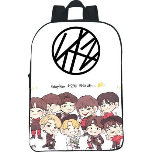 Stray Kids Backpacks Korean Star Singer Stray Kids Print Girl School Bag Kids Bookbag Kindergarten Mini Backpack Casual Boy Bags