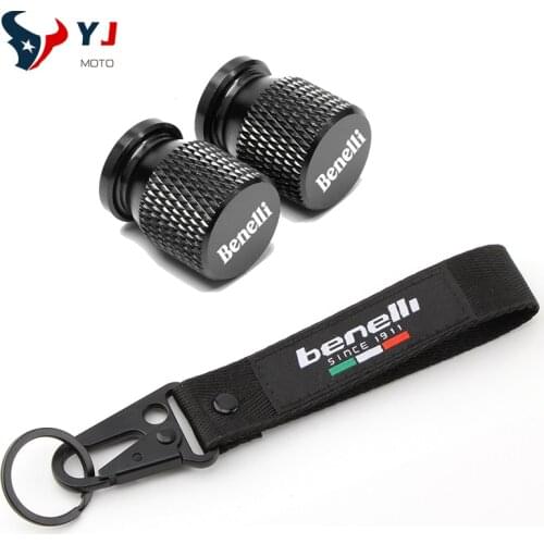 For BENELLI TNT 125 TNT135 Jinpeng 502 TRK502 TRK 502X Motorcycle Accessories Tyre Valve Cover Cap&Embroidery Key Chain Keychain