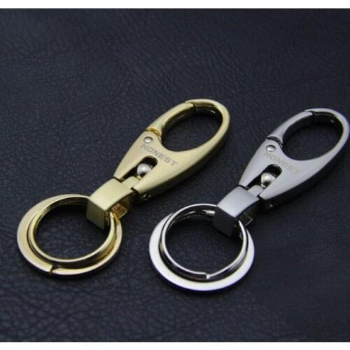 Double loops car keychain waist hanging key chain key holder high quality sleutelhanger chaveiro llaveros hombre free shipping