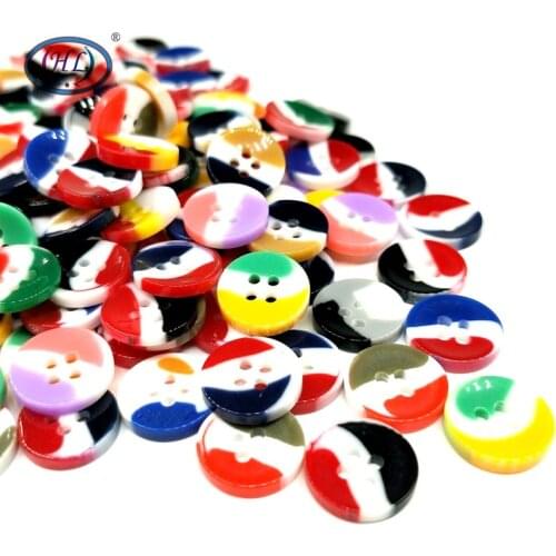 HL 30/50/100PCS 13MM Mix Color Random Resin Buttons 4 Holes Shirt Apparel Sewing Notions DIY Scrapbooking