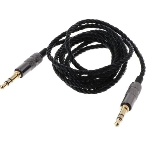 1.2M Twist Headphone Cable Replacement 3.5MM Male to 3.5MM Male Core Adapter for SOLO Car AUX Wire