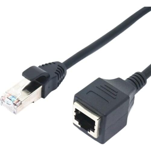 RJ45 Cable Male to Female Screw Panel Mount Ethernet LAN Network Extension Cable Adapter For PC Laptop Computer Dropshipping