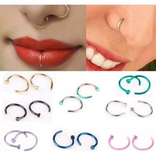 Fake Nose Ring Lip Ring C Clip Lip Piercing Burun Nose Rings Hoop Women Neuspiercing Body Jewelry Earrings Sexuality
