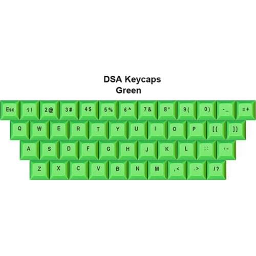 NPKC 46pcs 1u DSA Keycaps PBT Material Laser-etched Top Print or Blank for Cherry MX Switches of Mechanical Keyboards