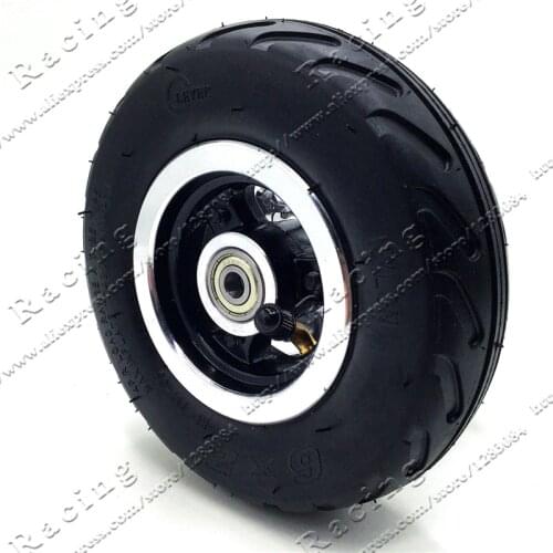 6 inch 6X2" Wheels set Tire with Inner Tube Fit for Electric Scooter Wheel Chair Truck 6" Tire Tyre F0 Pneumatic Trolley Cart