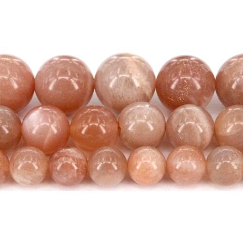 AAA Quality Natural Sunstone Round Loose Beads Strand 6/8/10MM For Jewelry DIY Making Necklace Bracelet