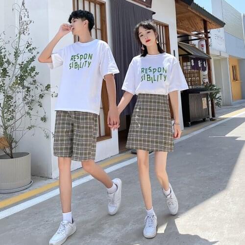 Short sleeved summer T-shirt for couples summer 2021 couples clothes couples clothing