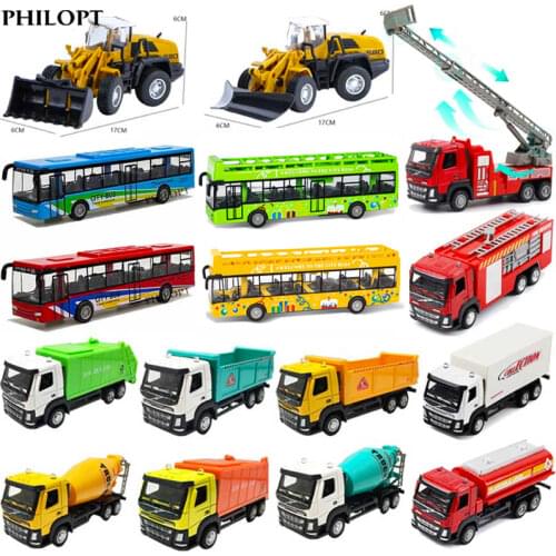 High Simulation Toy Car Model 1:50 Diecast Plastic Pull-Back Bus Inertia Car City Tour Bus ABS Car Model Toys Gifts For Children