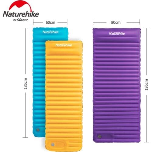 Naturehike Air Bed Comfort Thicken Camping Mat With Pillow Lightweight Outdoor Tent Sleeping Pad Inflatable Mattress