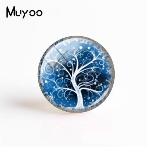 2018 New Art Plant Painting Handmade Photo Cabochons Dome Life Trees Glass Photo Cabochon 25mm Gifts Women