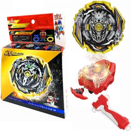 Newest Beyblades Burst B173-02 Metal Fusion with Sparking Wire Launcher GT Gyroscope Toppie Battle Toys for Children
