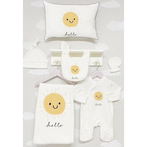 Organic 5 Piece Jacquard Hospital Output-Pure Baby Series