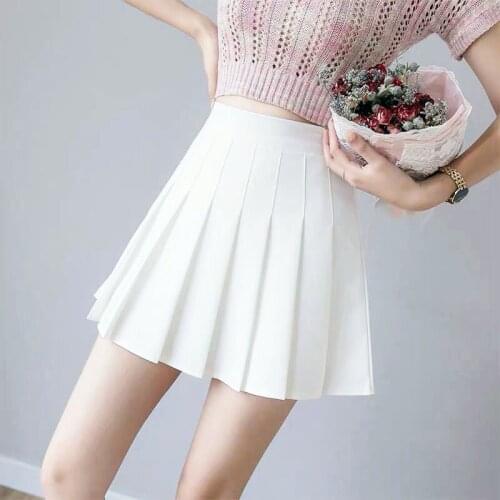 Pleated Tennis Skirt Short Sport Skirts Cheerleader Uniform With Inner Shorts Underpant For Girl Lady Tennis Running Badminton