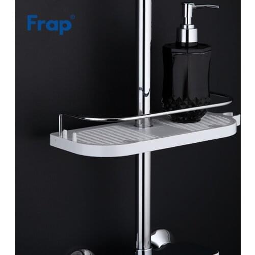 Frap Shampoo Bath Towel Tray Bathroom Shelf Shower Storage Rack Holder Home Bathroom Shelves Single Tier Shower Head Holder F339