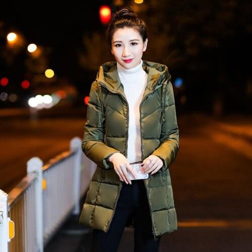 2019 Direct Selling Polyester Zipper Slim Full Flocking New Arrival Autumn And Winter Cotton Jackets Long Fund Clothes