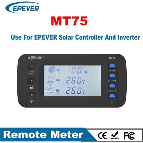 EPEVER MT75 Remote Meter Can Monitor EPEVER Solar Controller And Inverter On One Screen At The Same Time For XTRA Tracer-AN New