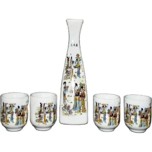 Early collection of porcelain pots and cups a set of ornaments