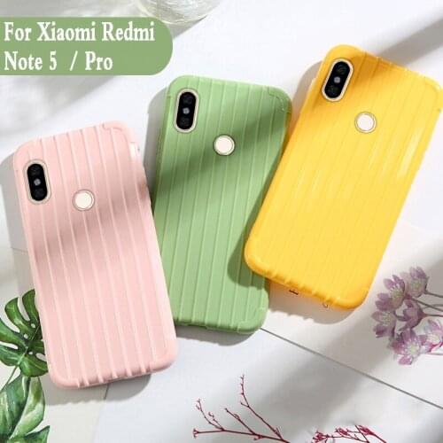 Luxury Luggage For xiaomi redmi note 5 pro case Fashion Cute Suitcase Trunk TPU Silicon Back Cover For xiaomi redmi note 5 Coque