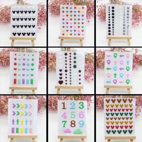 Enamel Dot Self Adhesive Sprinkles Enamel Dots Resin Sticker for Scrapbooking DIY Crafts Card Making Decoration W215