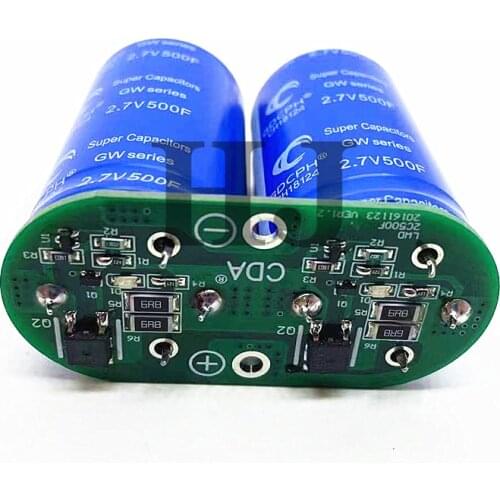 Super capacitor group 5.4V 250F storage capacitor 2.7V500F backup small power supply Farad