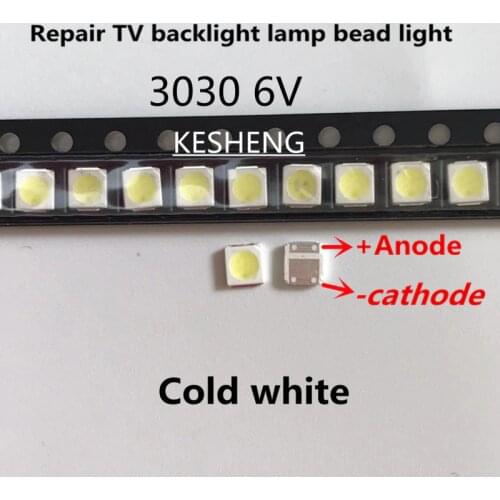 200PCS/Lextar Retroilluminazione A LED LED Ad Alta Potenza 1.8 W 3030 6 V bianco Freddo 150-187LM PT30W45 V1 TV Application