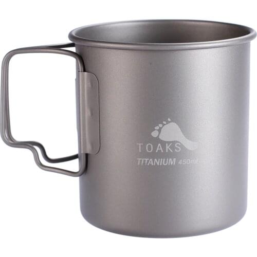 Toaks Titanium Cup Portable Camping Mug Outdoor Picnic Water Cup 450ml 15.3OZ