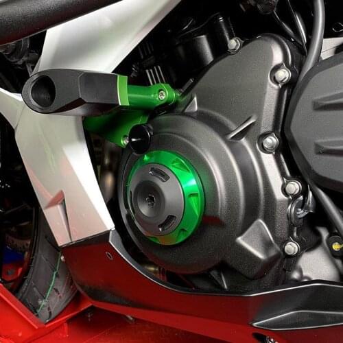 Engine Guard Stator Case Cover Crash Pad Frame Slider Protector For Kawasaki Ninja400 2018-2020 - Green