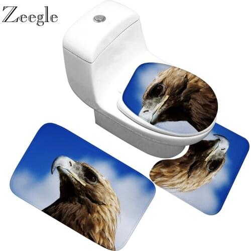 Zeegle Printed Bath Mat Carpet for Bathroom Toilet Shower Room Bath Rug Memory Foam Bathroom Bath Mat Set Toilet Bathroom Carpet