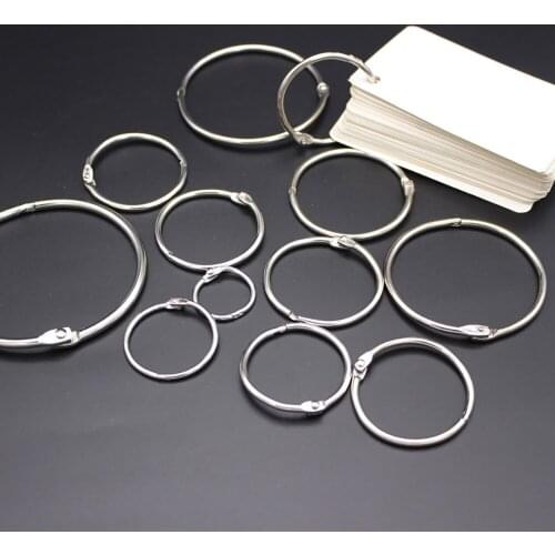 1~20Pcs Loose Leaf Binder Rings Assorted Sizes (Inner Diameter 15-90mm) Book Rings Premium Metal Rings for School Office or Home