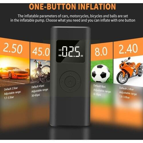 2021 Car Electrical Air Pump Mini Portable Wireless Pump Inflat Compressor Bicycle Car ball Motorcycle Tire Air Inflatable H3Q2
